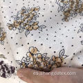 Tela de estampado jacquard brillante de rayón viscosa brillante